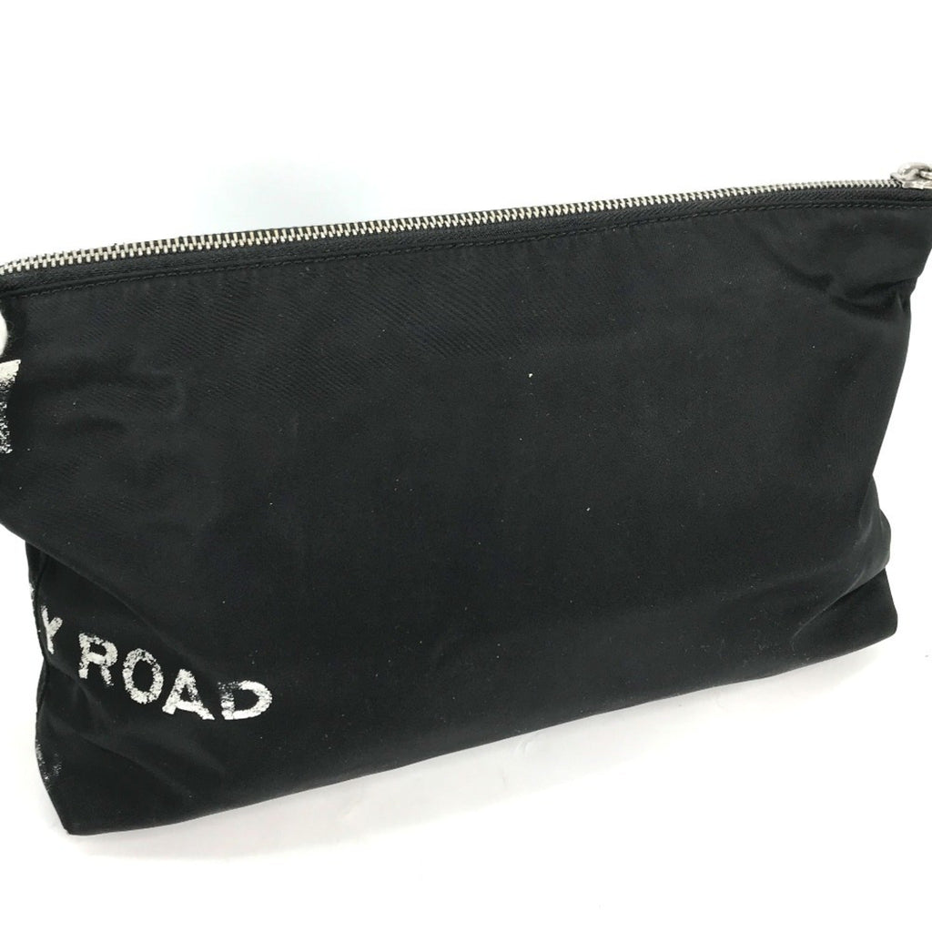Burberry Black White Nylon Clutch Bag Pouch (Pre-Owned)