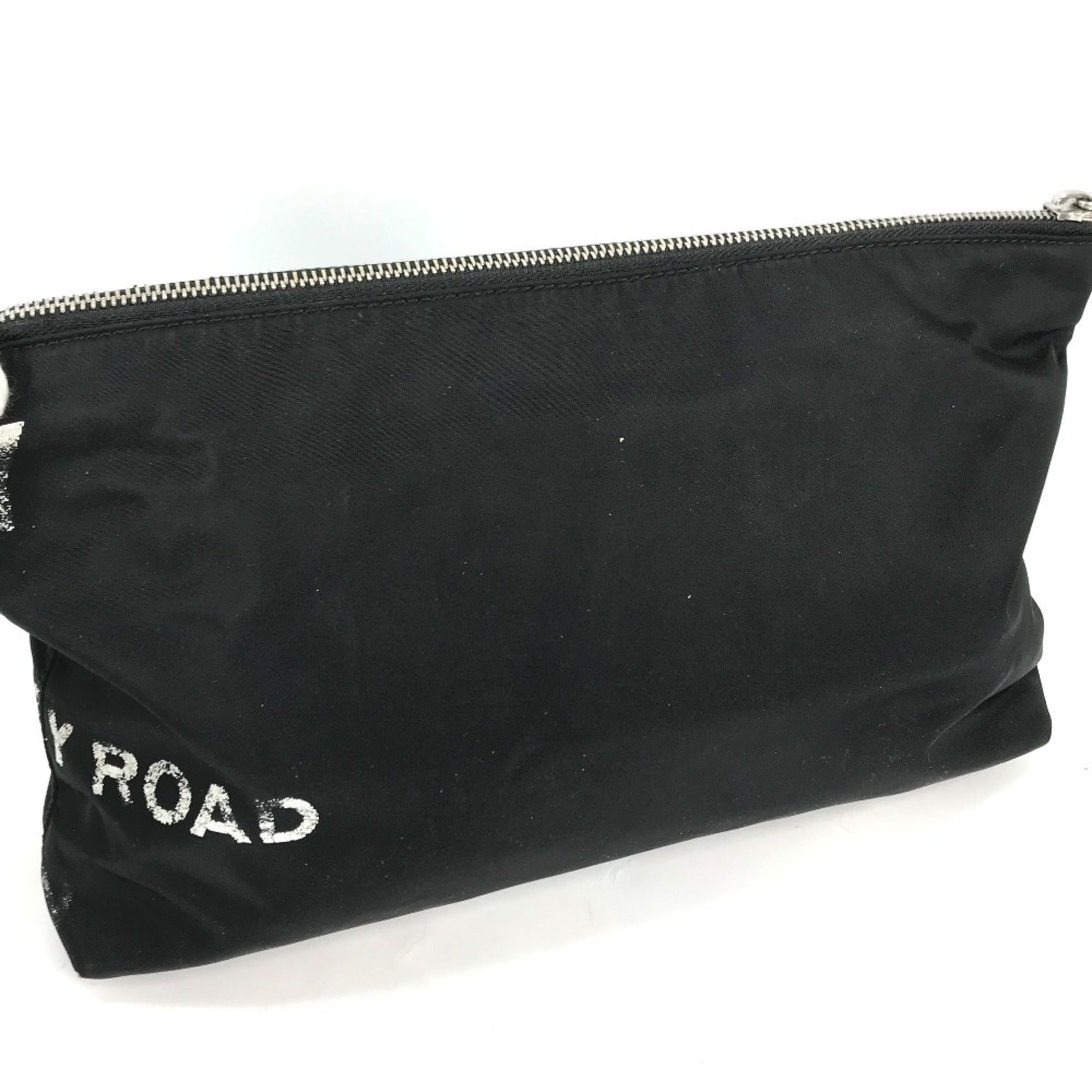 Burberry Black White Nylon Clutch Bag Pouch (Pre-Owned)