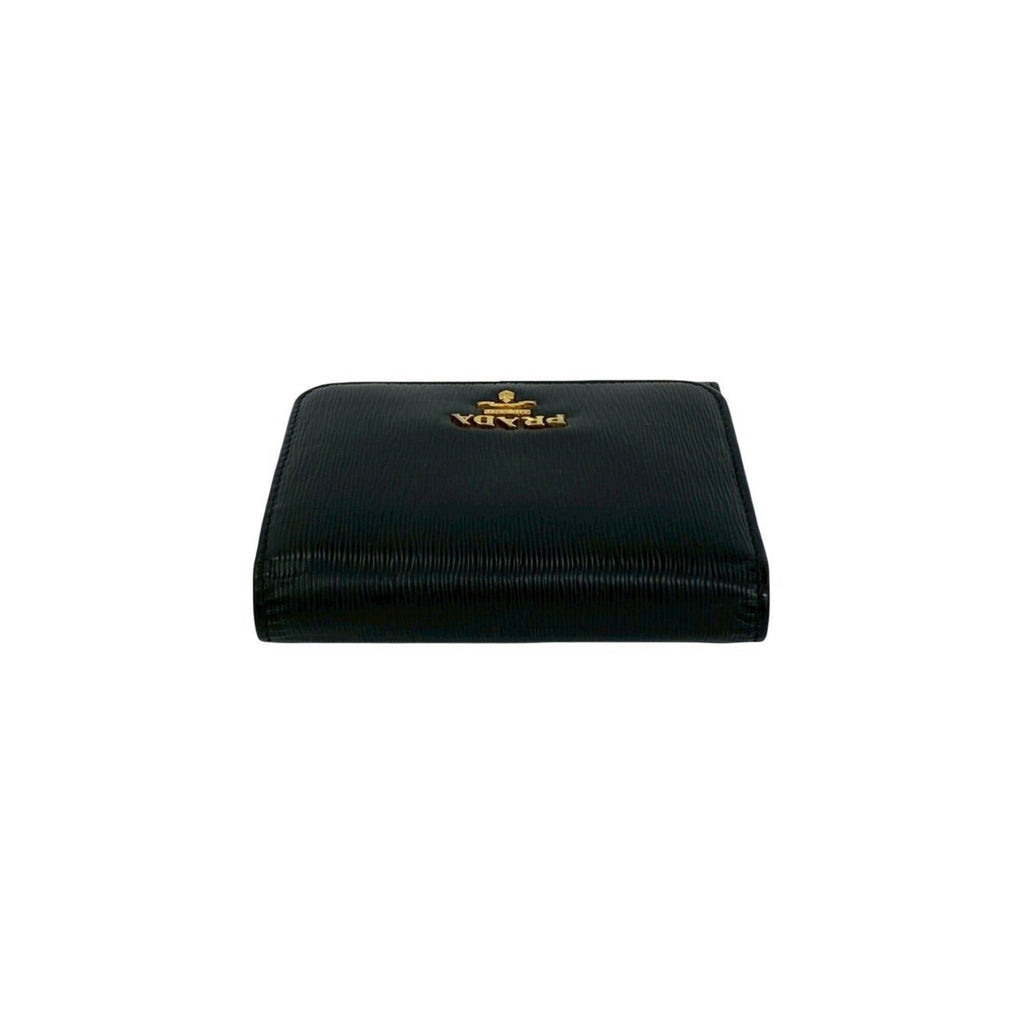 Prada Black Leather Wallet (Tri-Fold) (Pre-Owned)