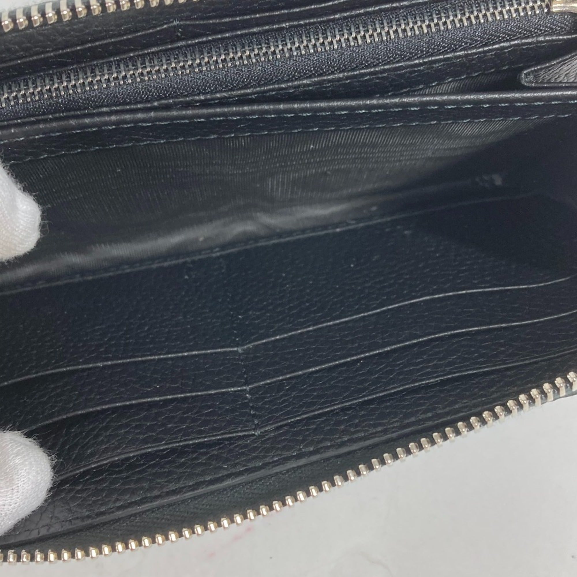 Gucci Black Leather Long Wallet (Bi-Fold) (Pre-Owned)