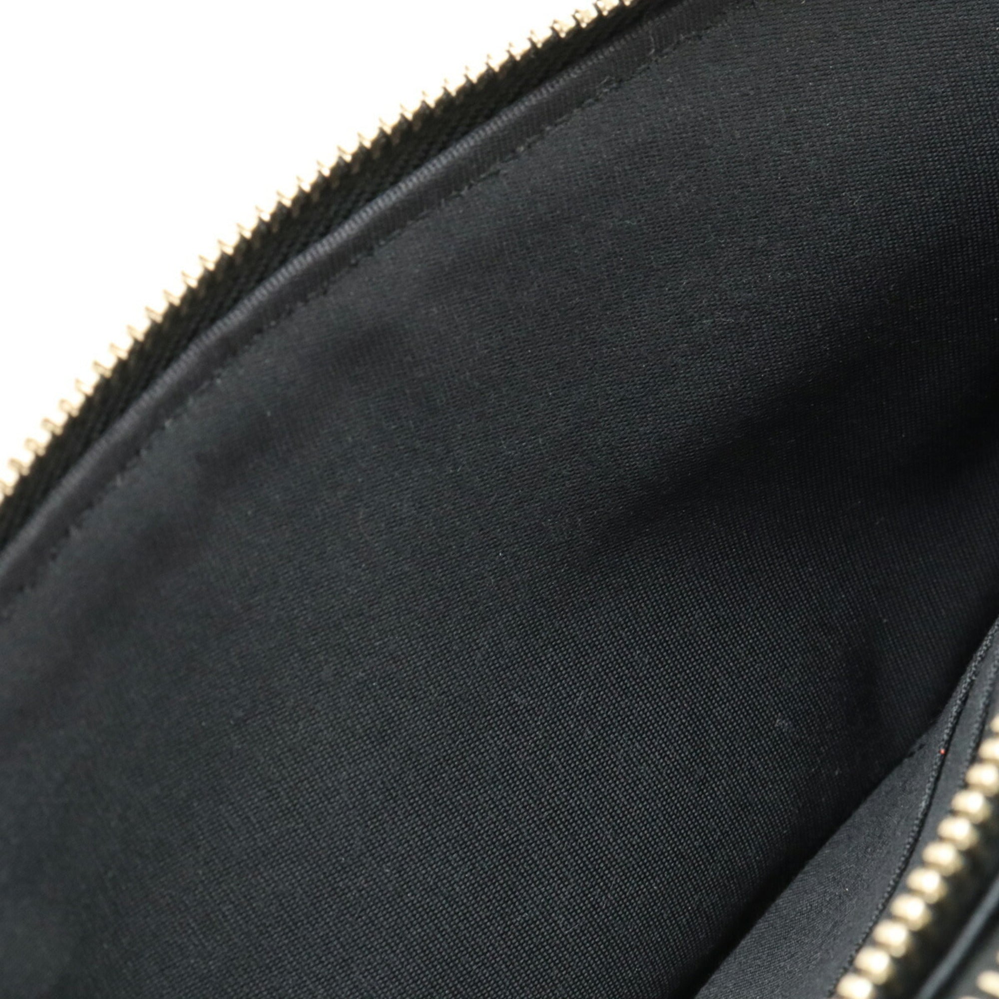 Chanel Navy Canvas Clutch Bag Shoulder Bag (Pre-Owned)