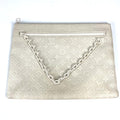 Louis Vuitton White Leather Clutch Bag Pochette Pouch (Pre-Owned)