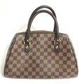Louis Vuitton Brown Damier Canvas Ebene Damier Canvas Boston Bag Handbag (Pre-Owned)