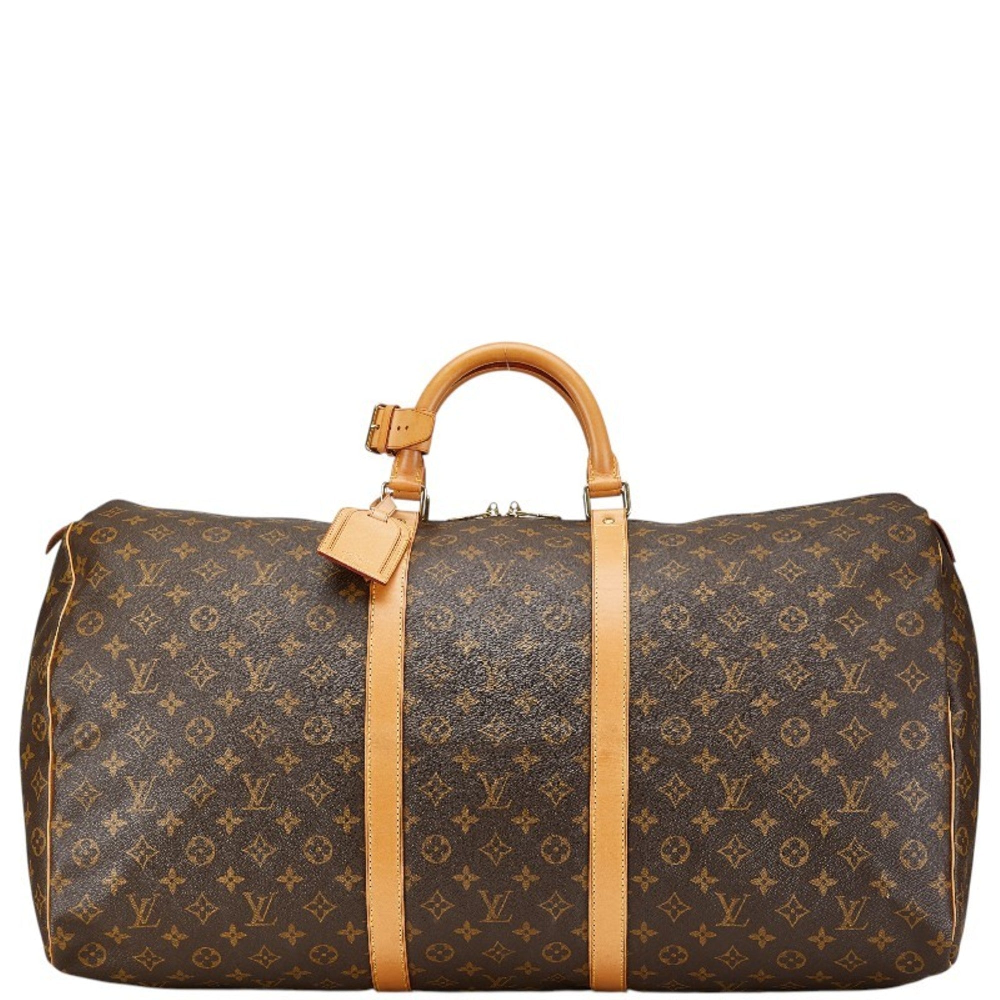 Louis Vuitton Brown Pvc Leather Boston Bag (Pre-Owned)