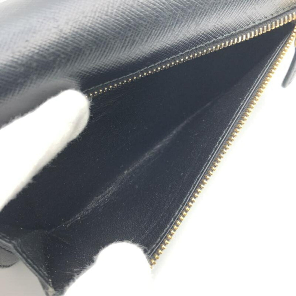 Prada Black Saffiano Long Wallet (Bi-Fold) (Pre-Owned)