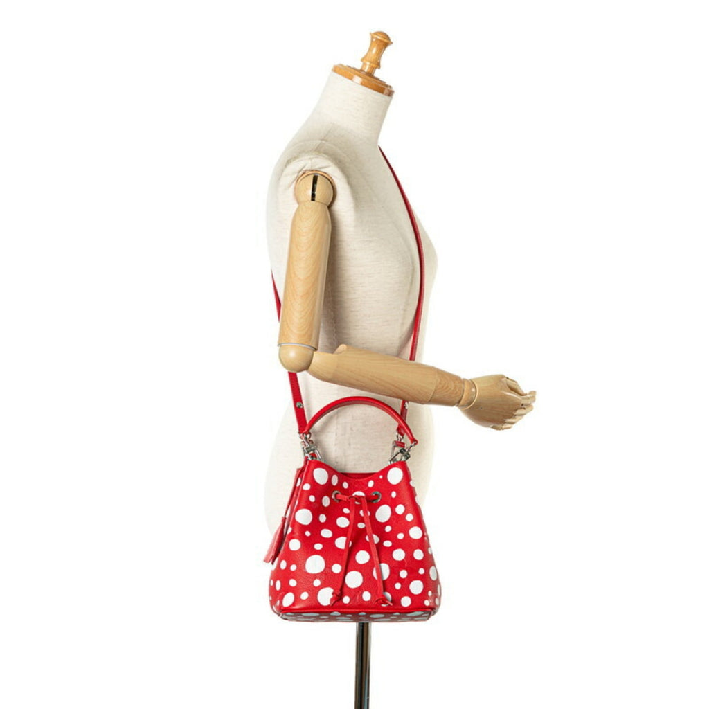Louis Vuitton Red Color White Leather Handbag Shoulder Bag (Pre-Owned)