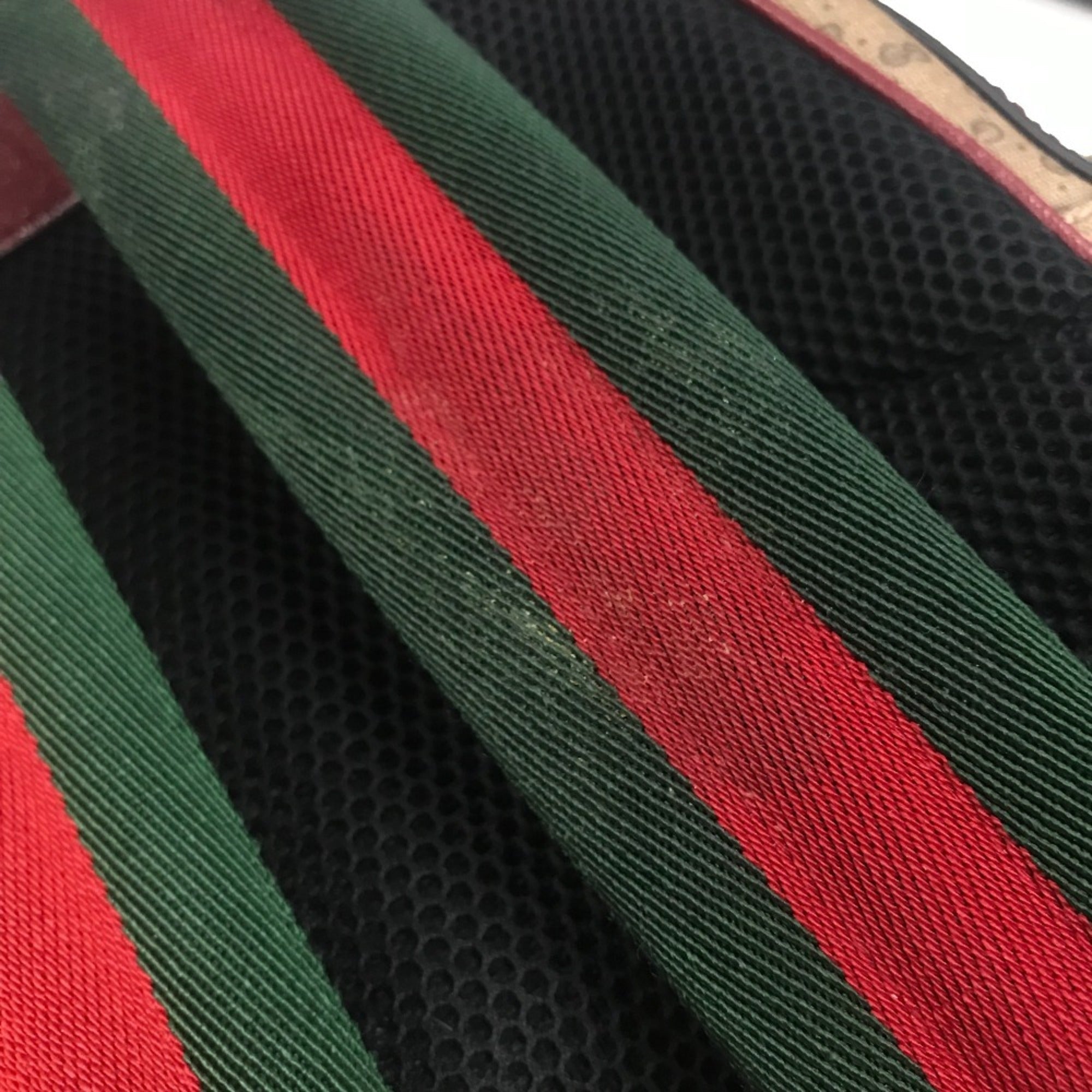 Gucci Beige Red Color Pvc Leather Backpack (Pre-Owned)