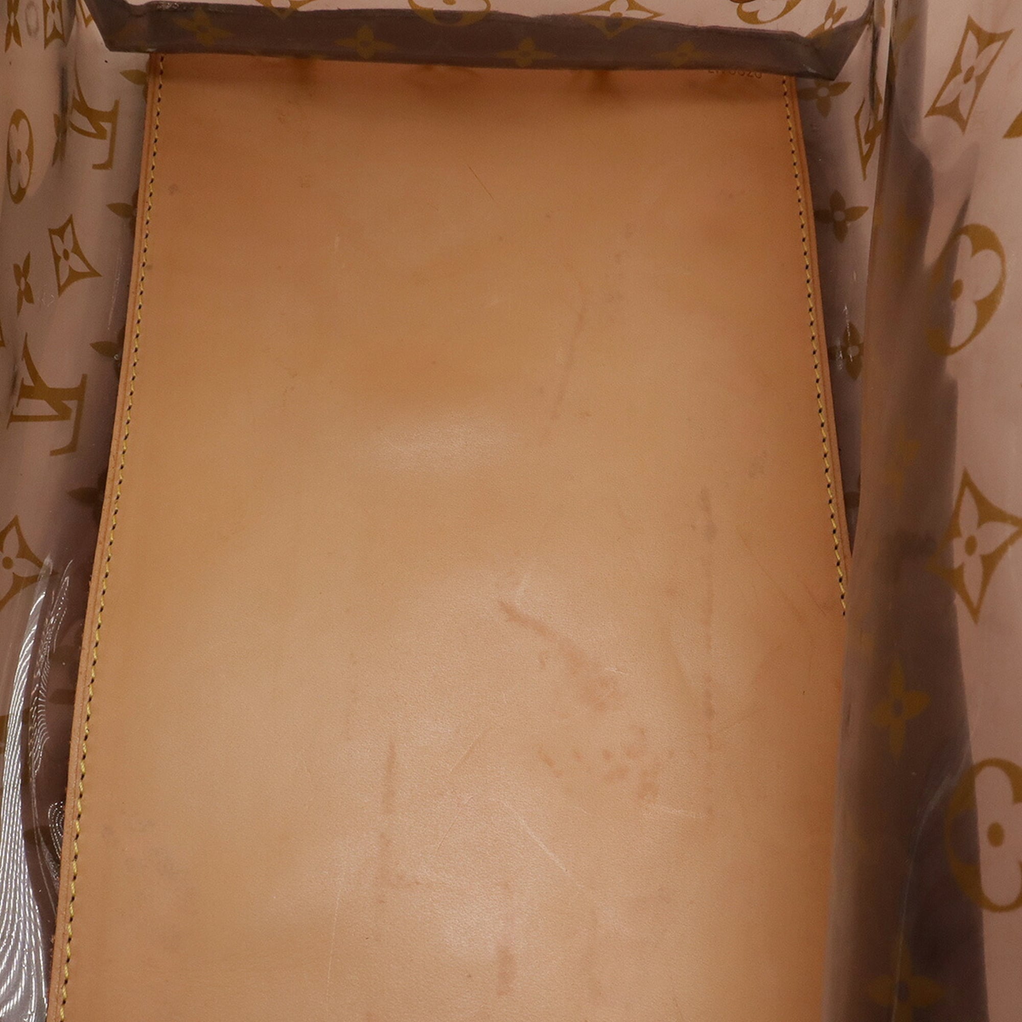 Louis Vuitton Brown Clear Vinyl Leather Beach Bag Shoulder Bag Tote Bag (Pre-Owned)