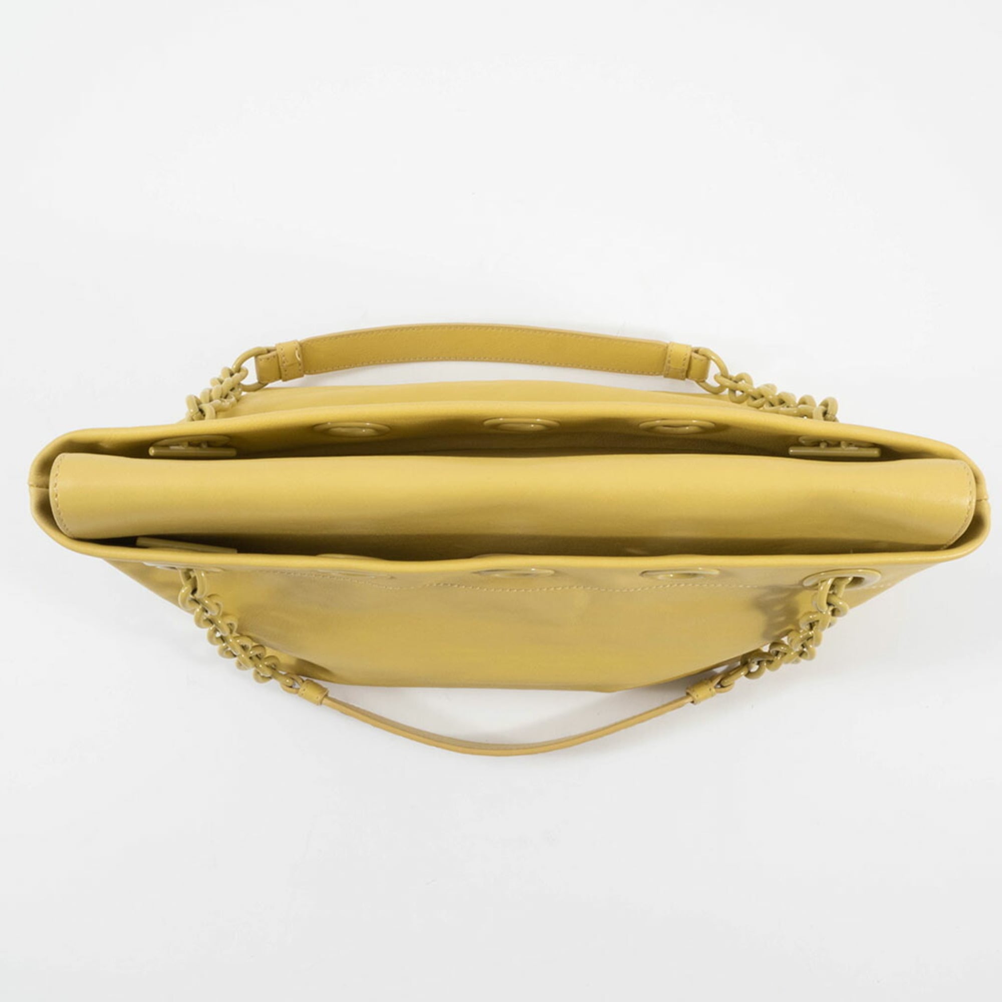 Bottega Veneta Yellow Leather Handbag (Pre-Owned)