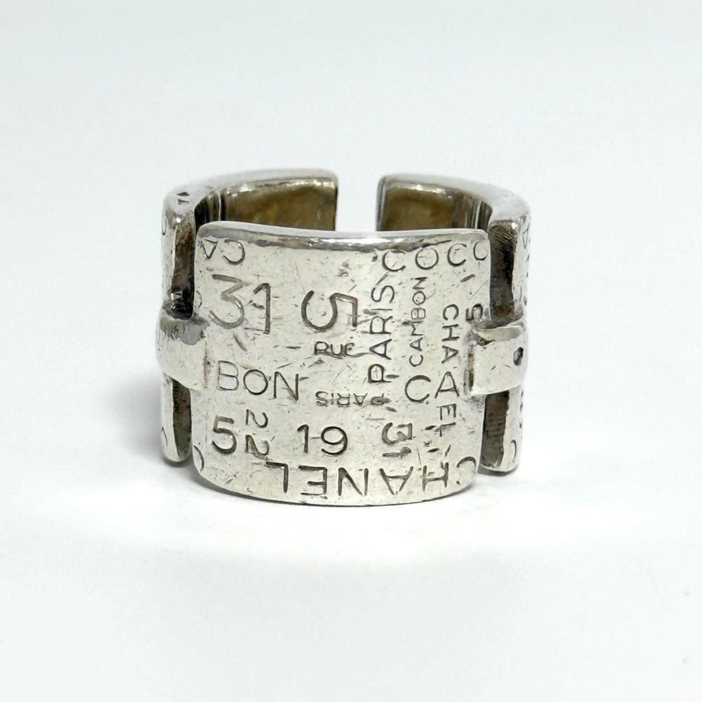 Chanel Silver 925 Band Ring (Pre-Owned)