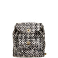 Chanel Black White Tweed Spangles Backpack (Pre-Owned)