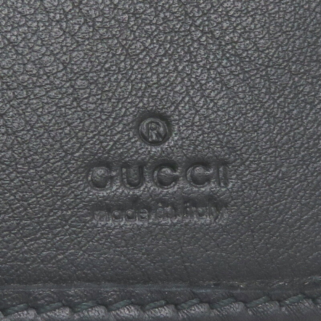 Gucci Black Leather Long Wallet (Bi-Fold) (Pre-Owned)