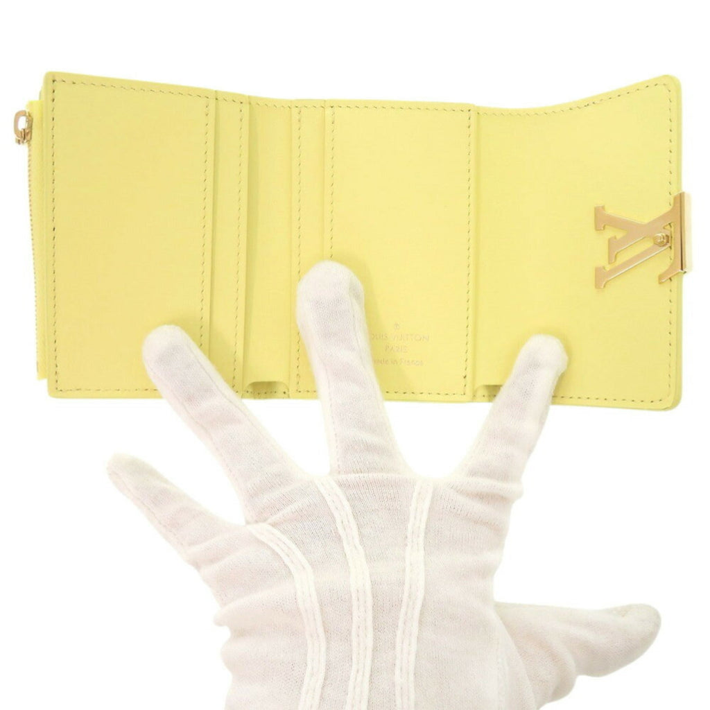 Louis Vuitton Yellow Leather Wallet (Tri-Fold) (Pre-Owned)