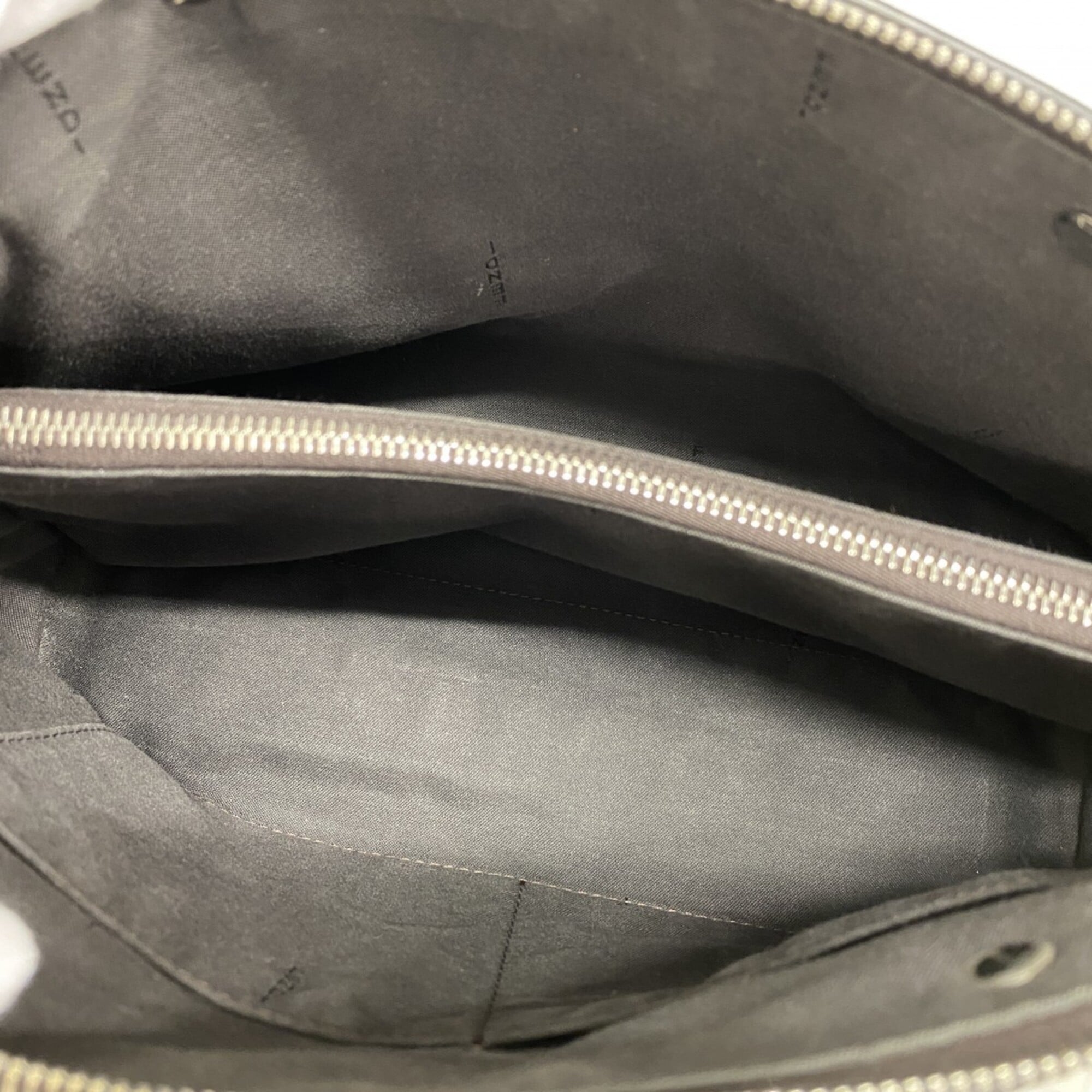 Fendi Gray Leather Handbag (Pre-Owned)