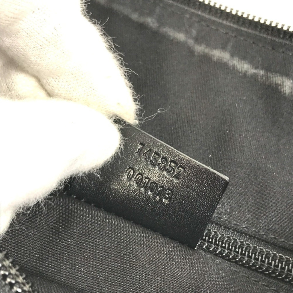 Gucci Black Gg Canvas Shoulder Bag (Pre-Owned)