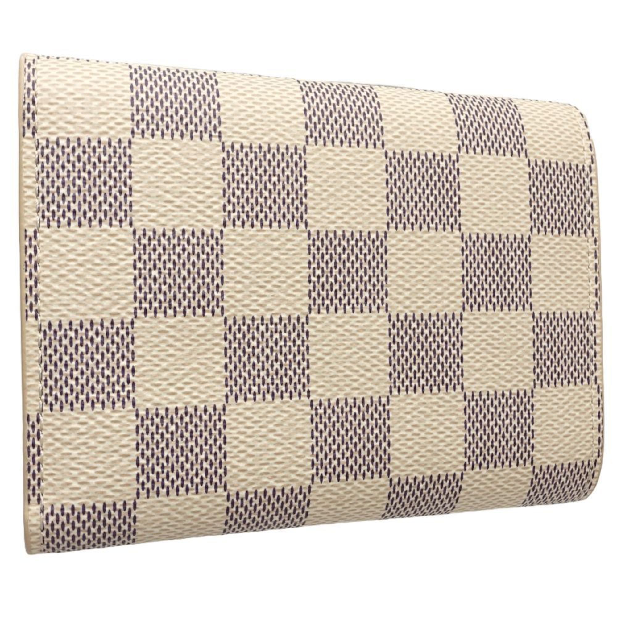 Louis Vuitton Damier Azur Rose Ballerine White Damier Azur Wallet (Tri-Fold) (Pre-Owned)