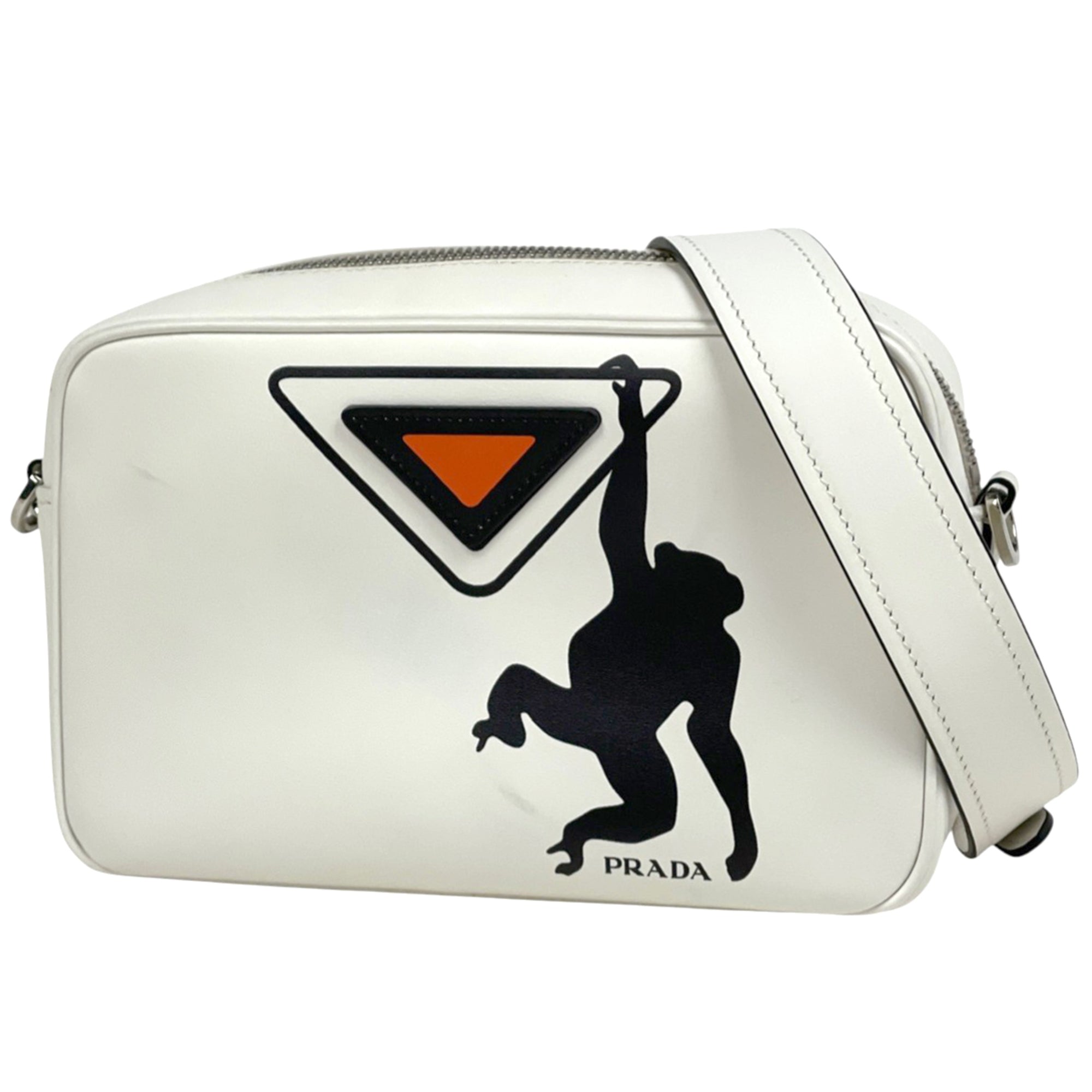 Prada White Leather Shoulder Bag (Pre-Owned)