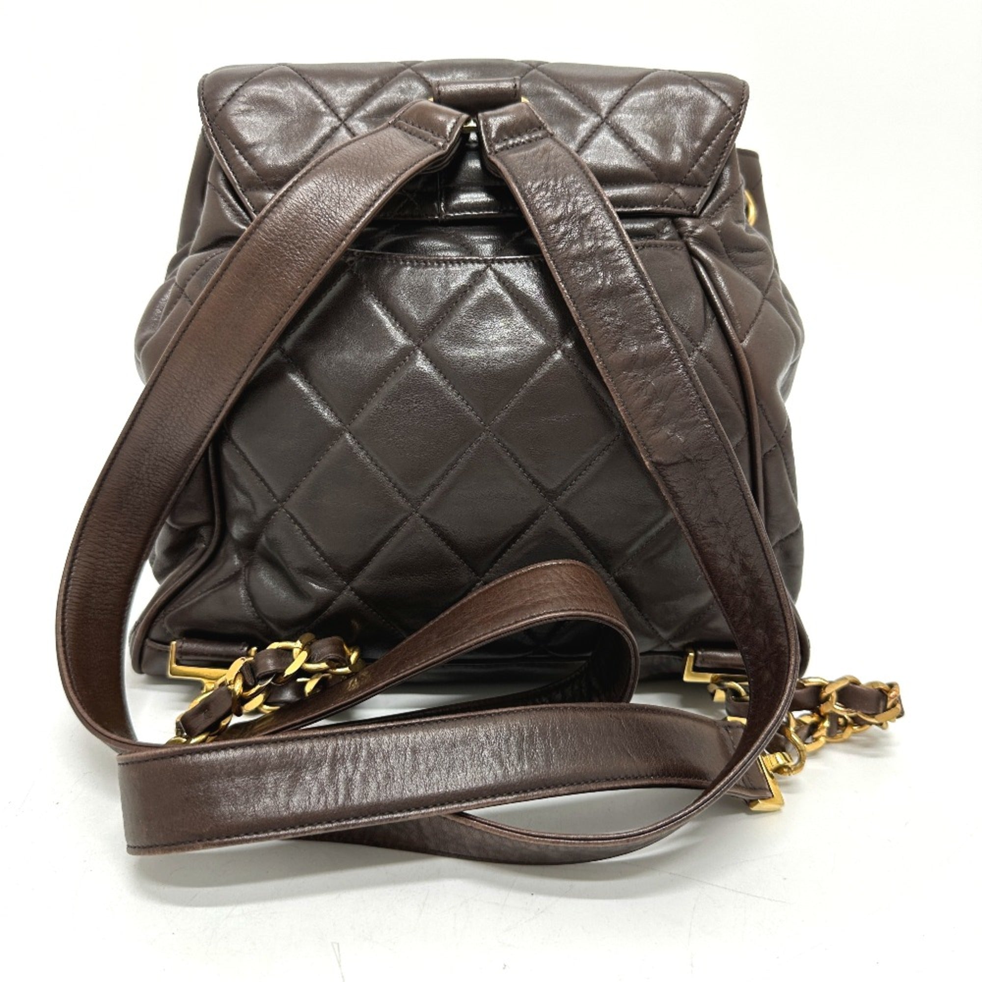 Chanel Brown Leather Backpack (Pre-Owned)