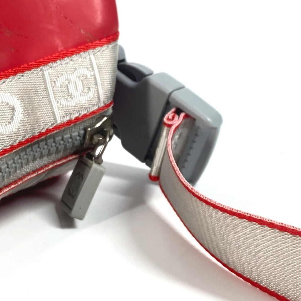Chanel Sport Red Color White Rubber Handbag (Pre-Owned)
