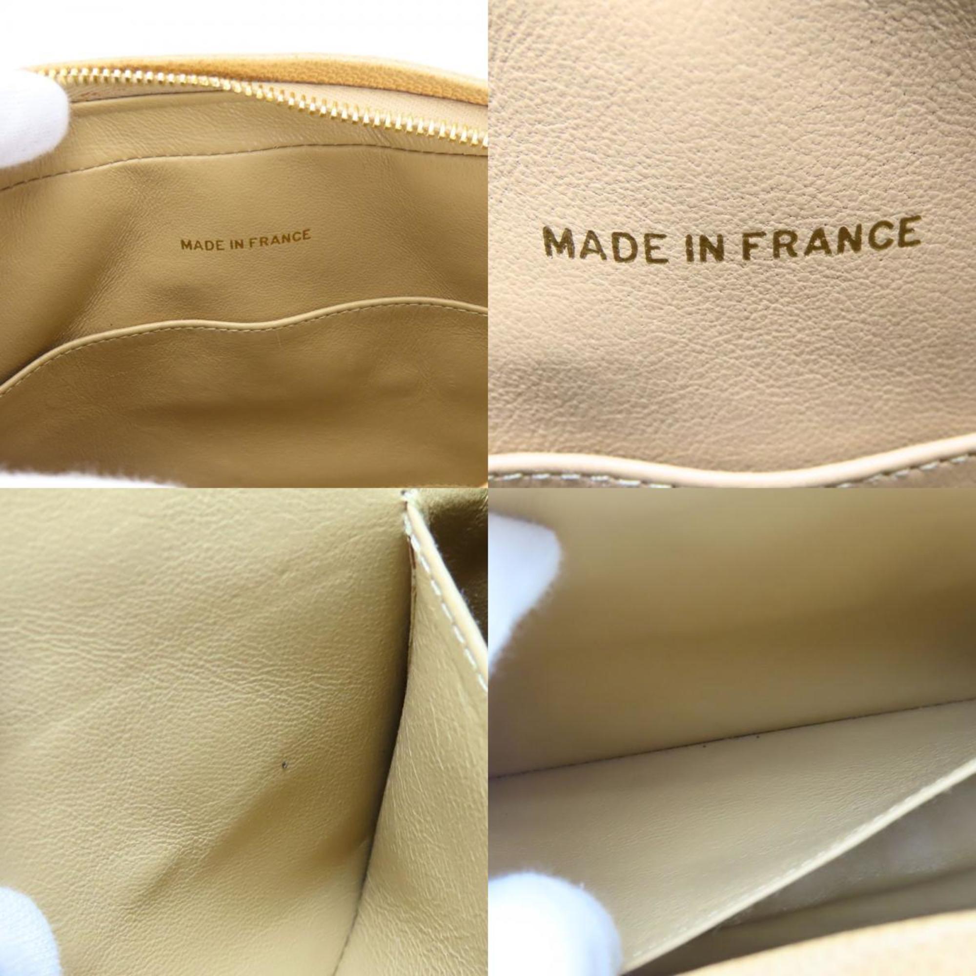 Chanel Beige Grained Calfskin Shoulder Bag (Pre-Owned)