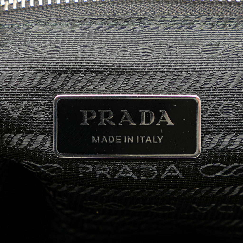 Prada White Pile Fabric Tote Bag (Pre-Owned)