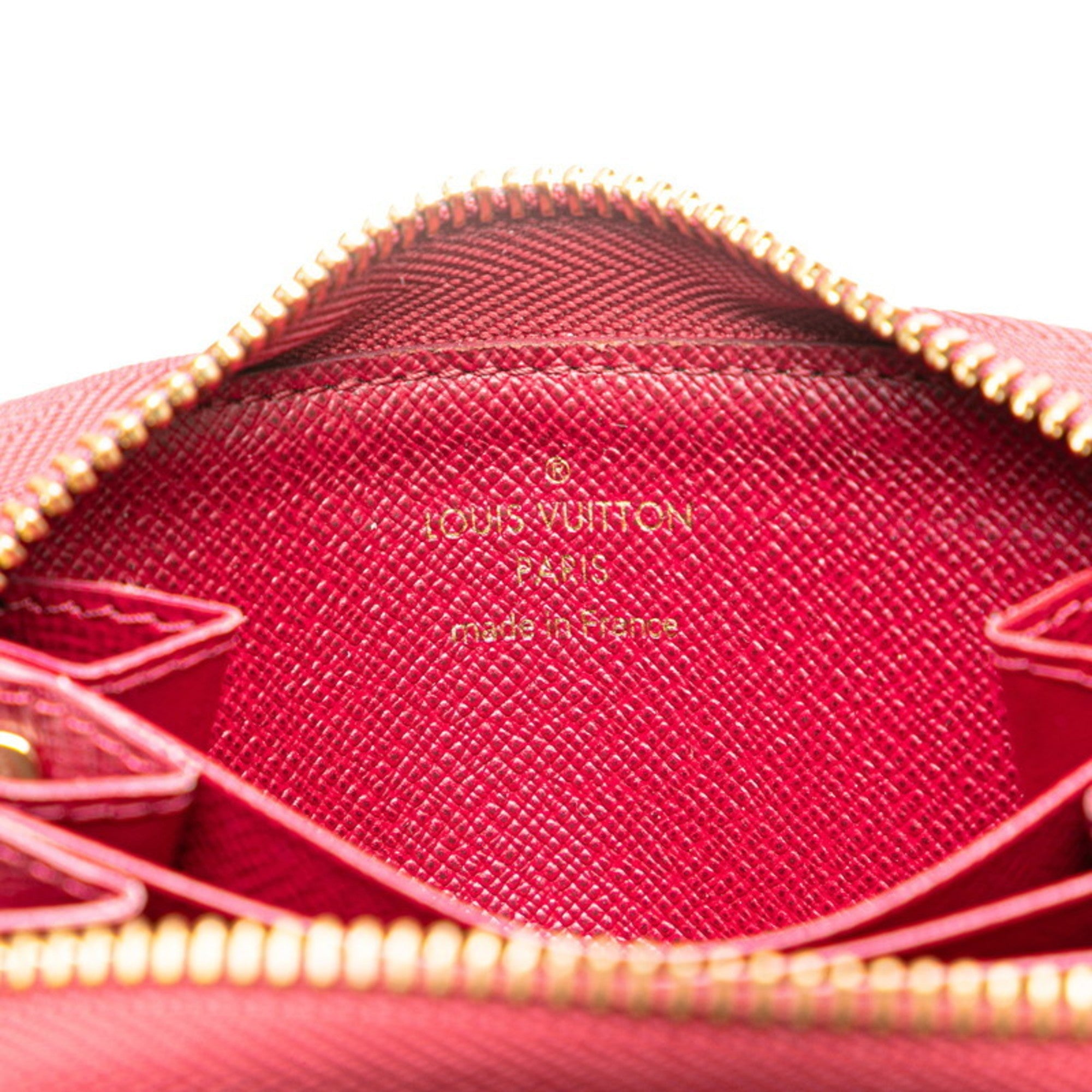 Louis Vuitton Fuchsia Monogram Red Color Pvc Leather Coin Purse/Coin Case (Pre-Owned)