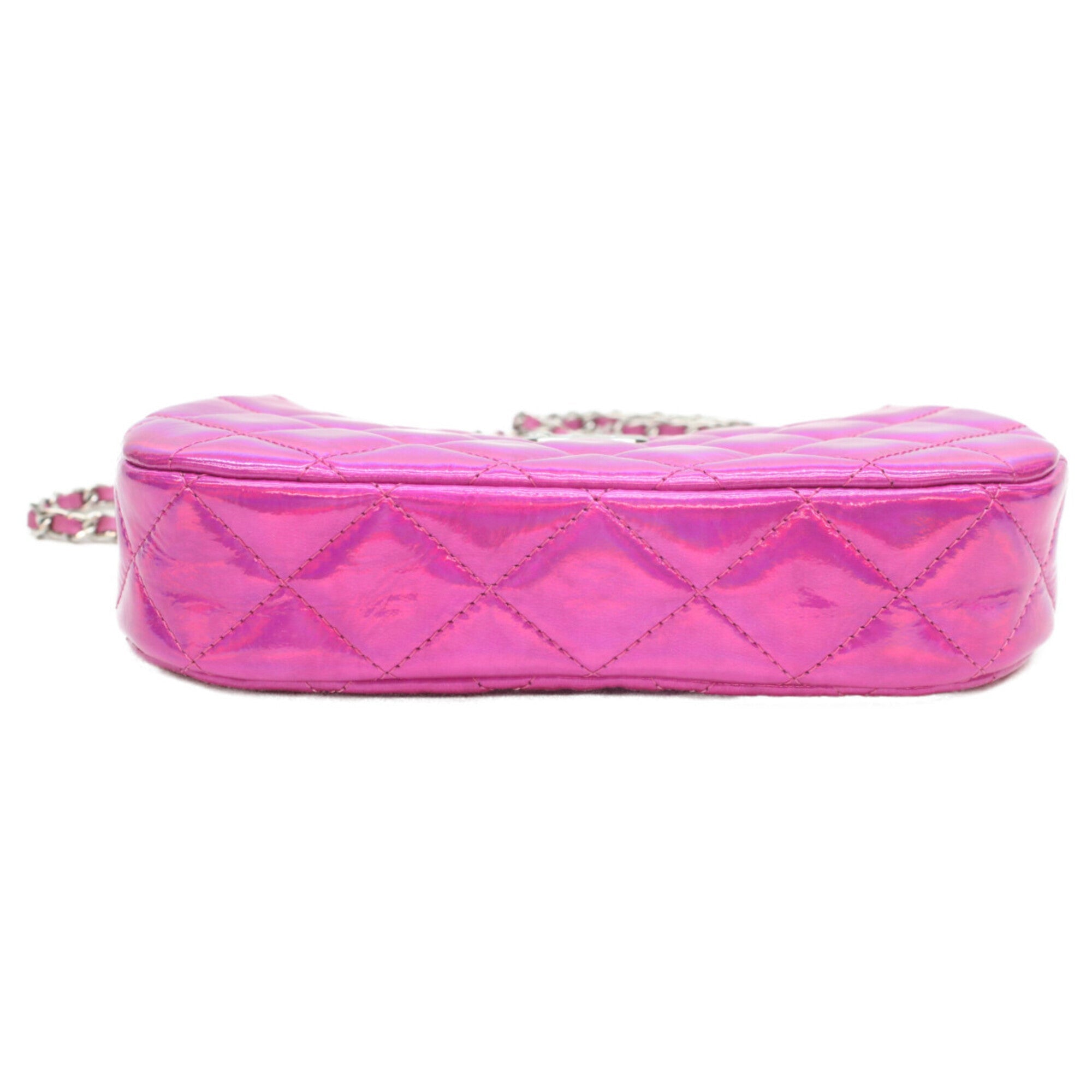 Chanel Metallic Pink Leather Shoulder Bag (Pre-Owned)