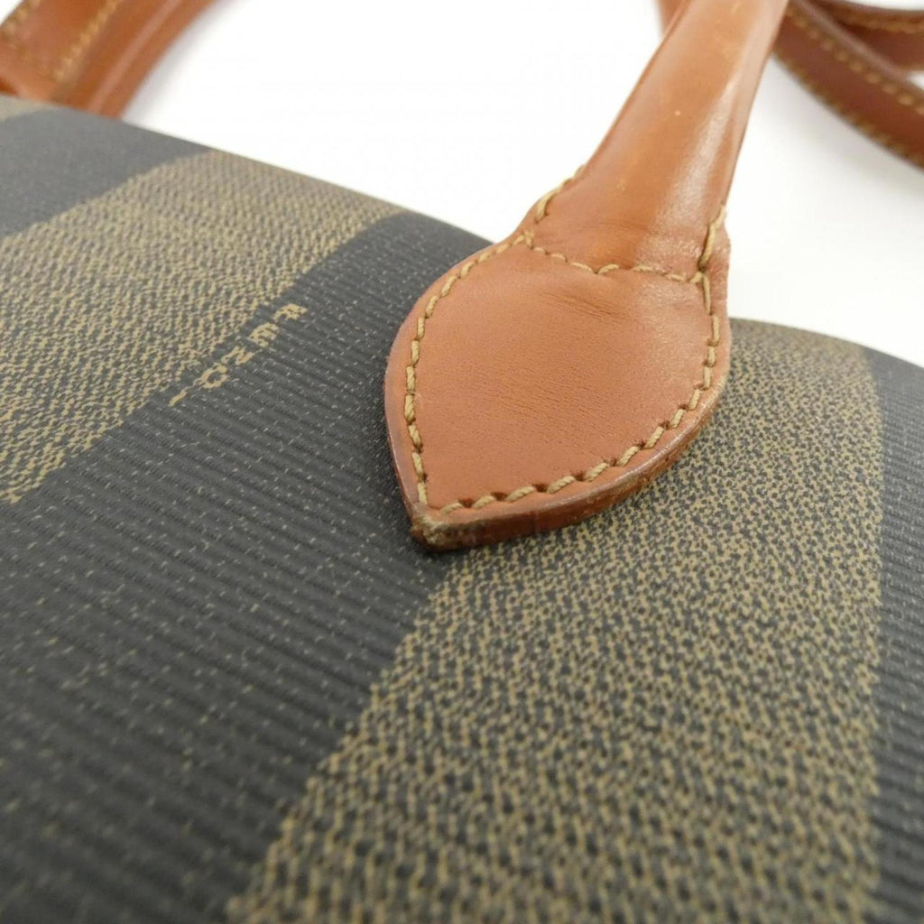Fendi Brown Coated Canvas Handbag (Pre-Owned)