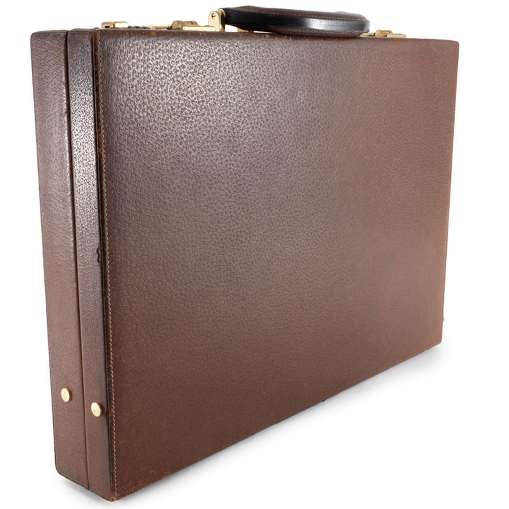 Gucci Brown Leather Attaché Case (Pre-Owned)