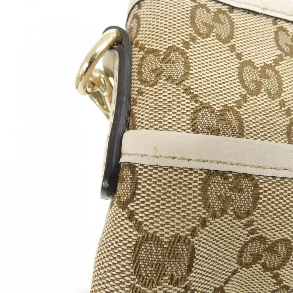 Gucci Gg Canvas Beige Ivory Gg Canvas Shoulder Bag (Pre-Owned)