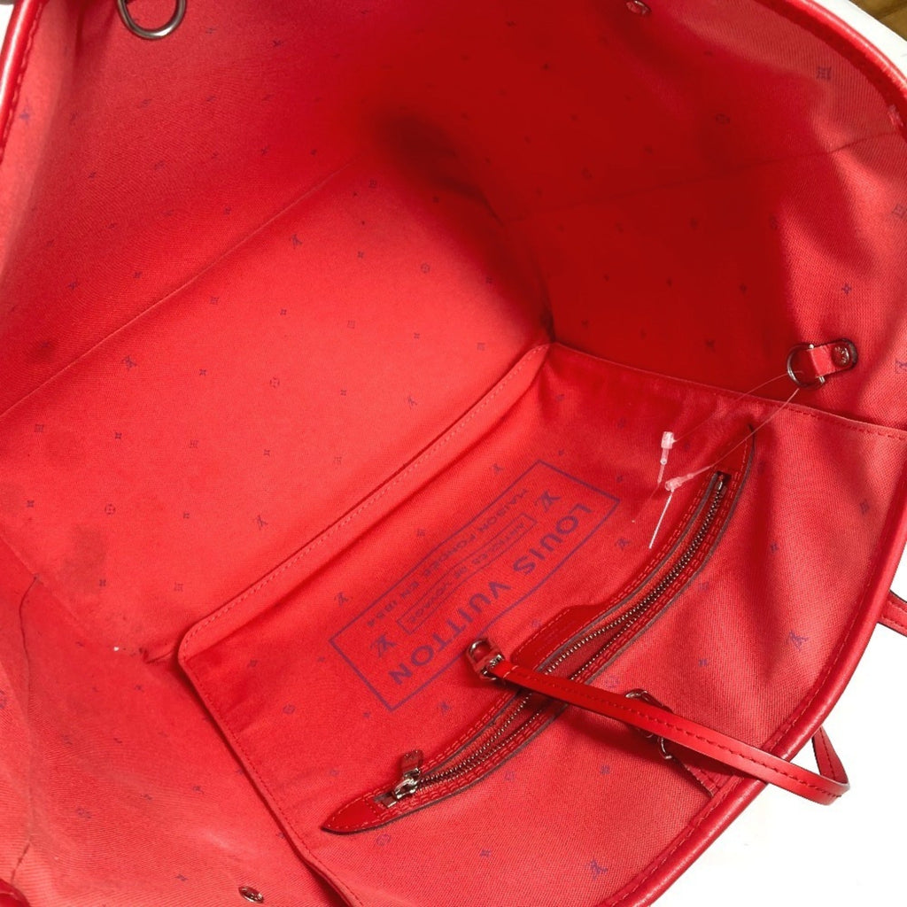 Louis Vuitton Pink Red Color Canvas Shoulder Bag Tote Bag (Pre-Owned)