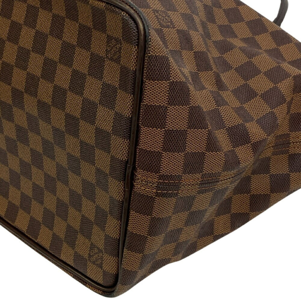 Louis Vuitton Damier Brown Red Color Leather Handbag (Pre-Owned)