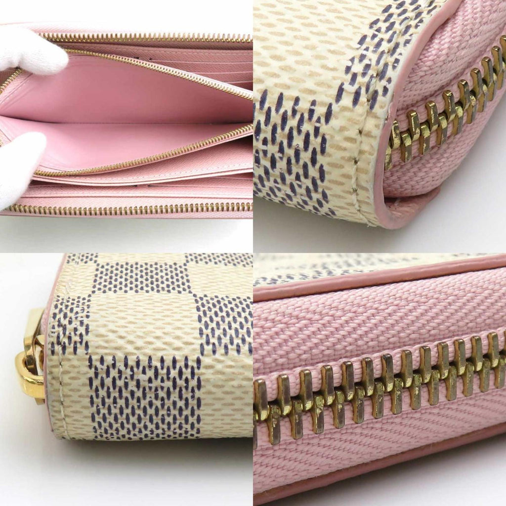 Louis Vuitton Azur Pink Damier Azur Long Wallet (Bi-Fold) (Pre-Owned)