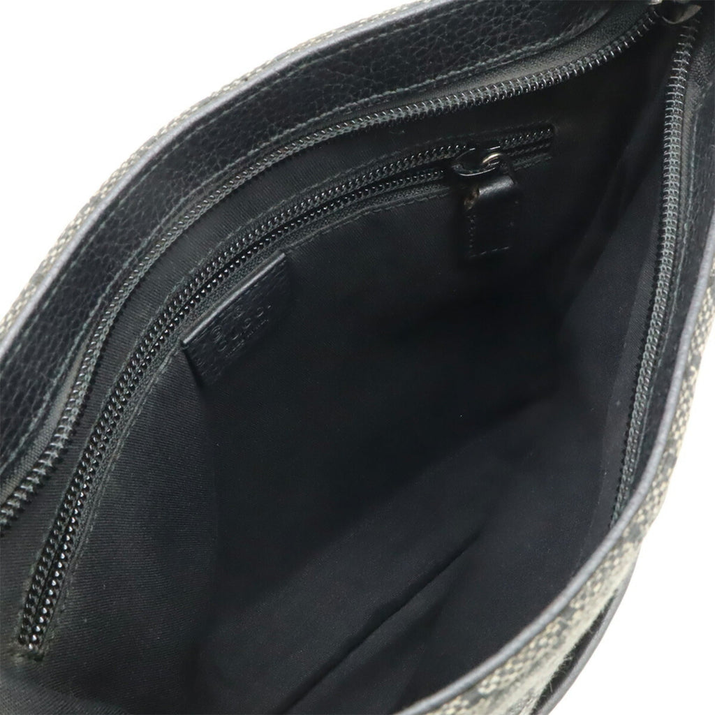 Gucci Dark Gray Gg Canvas Shoulder Bag (Pre-Owned)