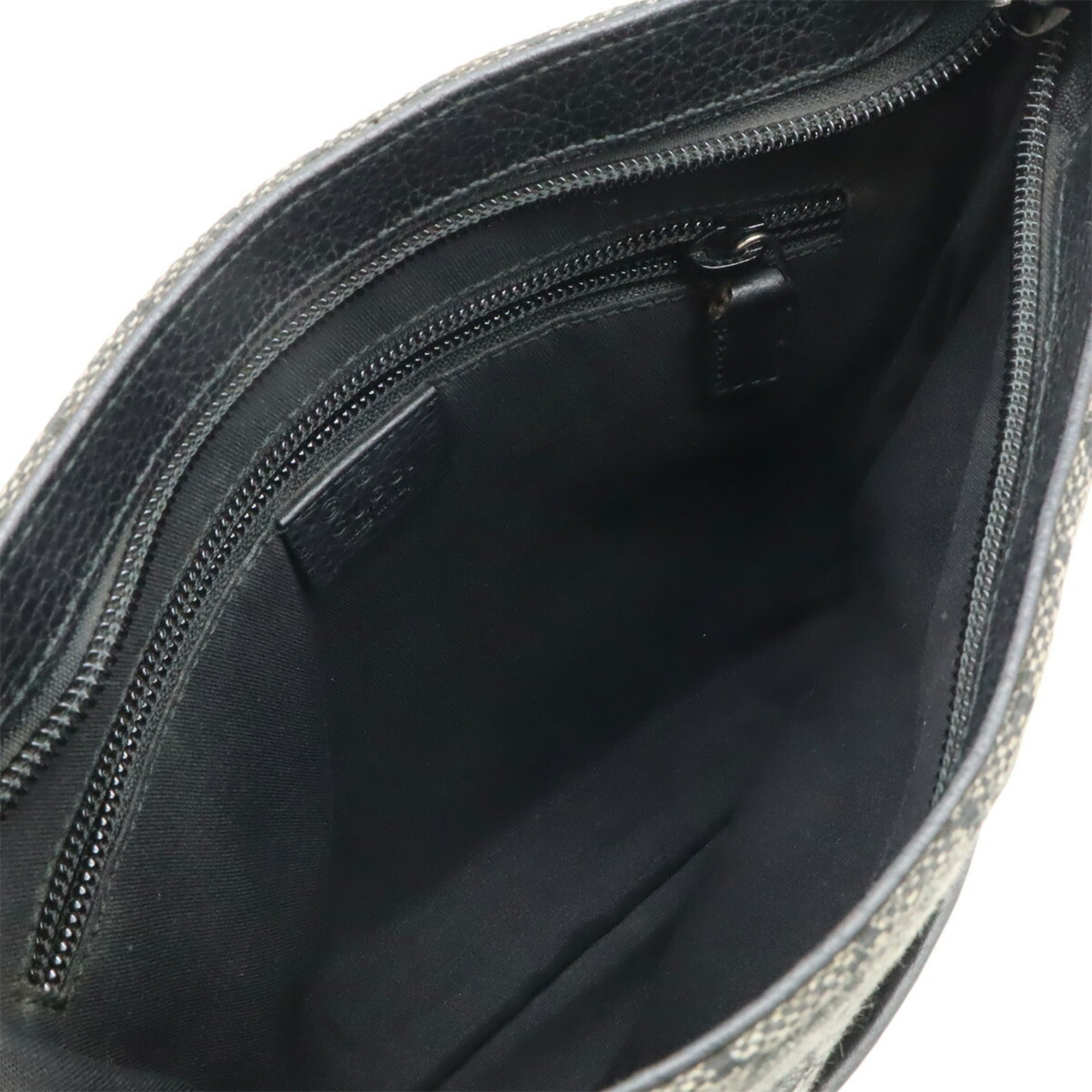 Gucci Dark Gray Gg Canvas Shoulder Bag (Pre-Owned)