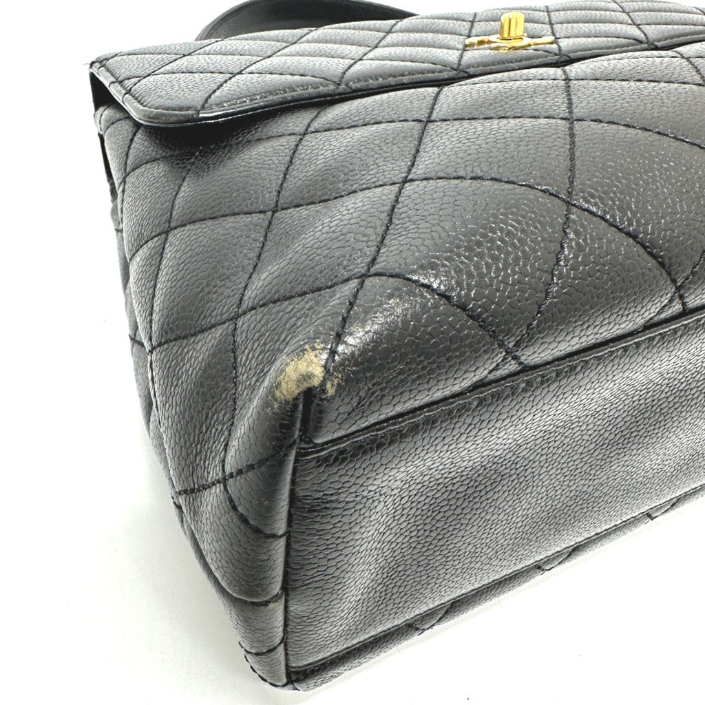 Chanel Black Leather Handbag (Pre-Owned)