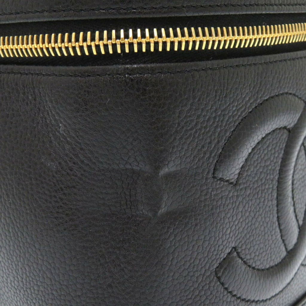 Chanel Black Grained Calfskin Handbag Vanity Bag (Pre-Owned)