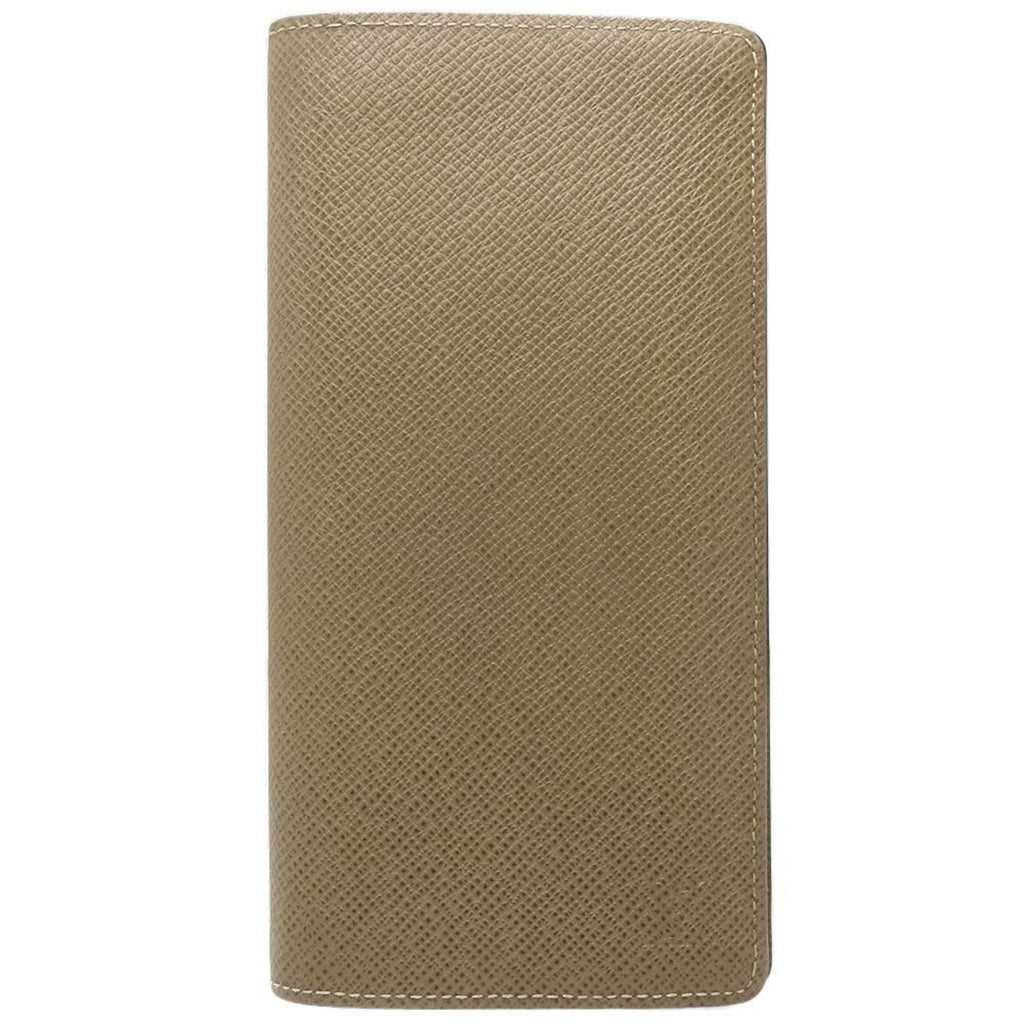 Louis Vuitton Khaki Taiga Leather Long Wallet (Bi-Fold) (Pre-Owned)