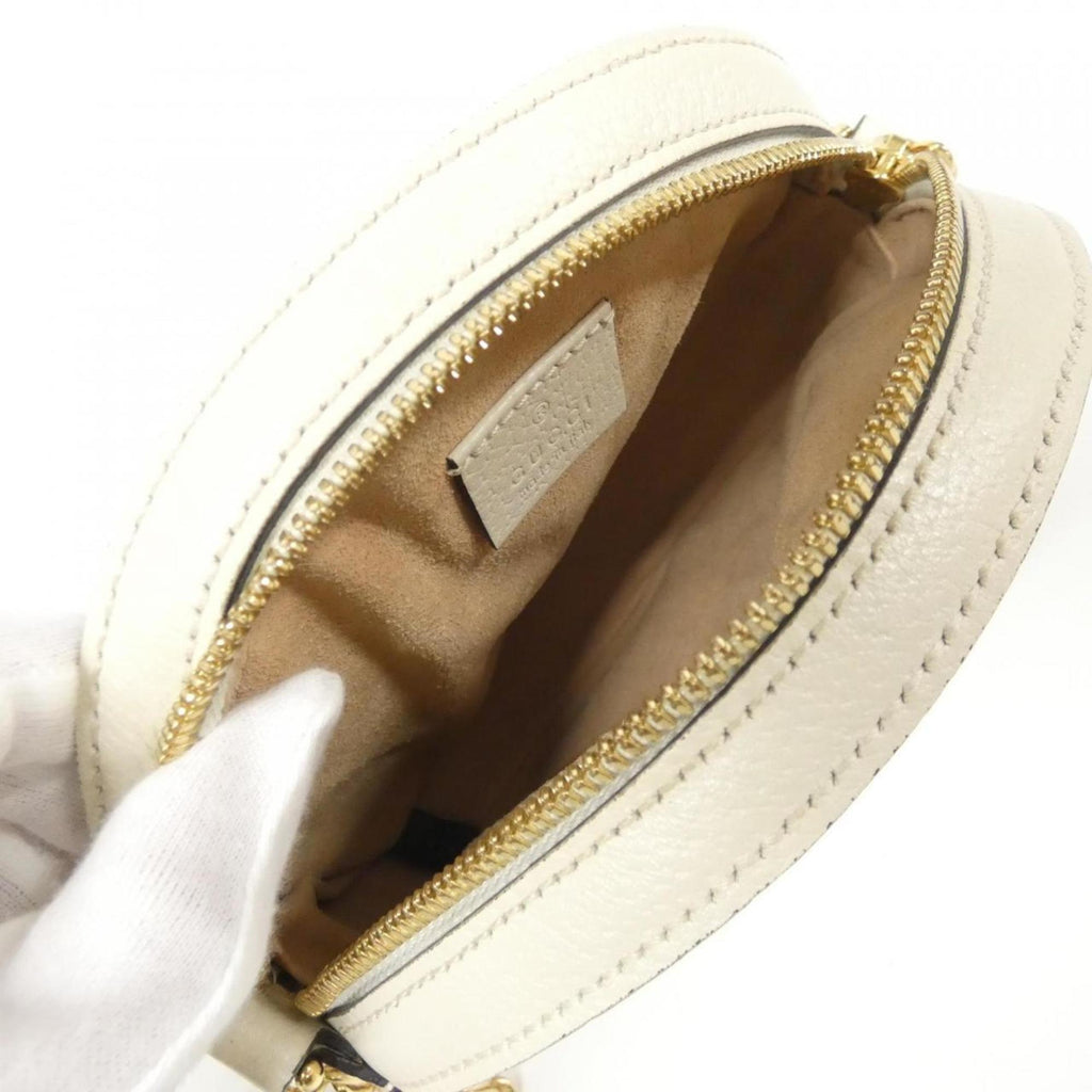 Gucci Ophidia White Leather Shoulder Bag (Pre-Owned)