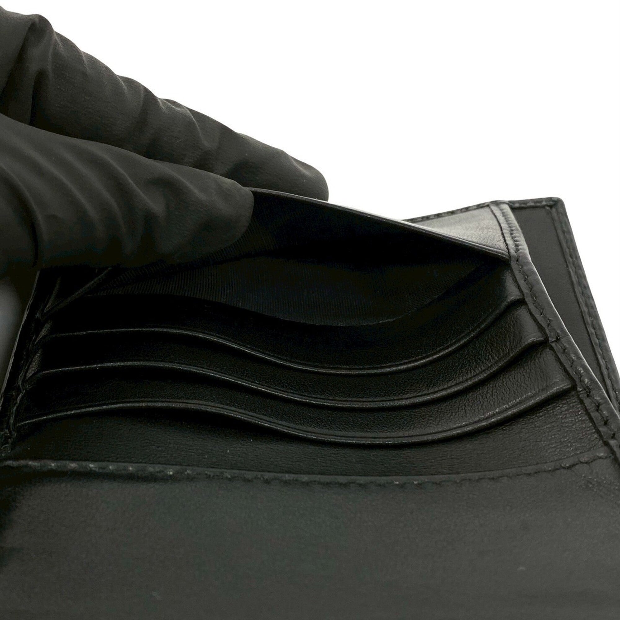 Prada Black Leather Wallet (Tri-Fold) (Pre-Owned)