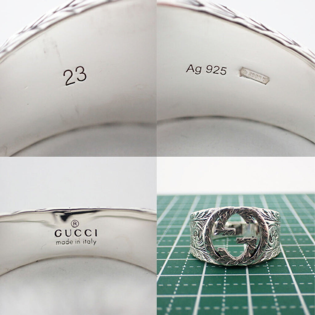 Gucci Sterling Silver 925 Band Ring (Pre-Owned)