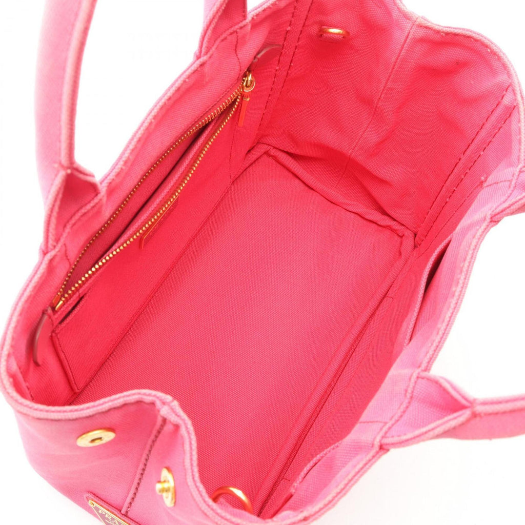 Prada Pink Canvas Handbag Tote Bag (Pre-Owned)