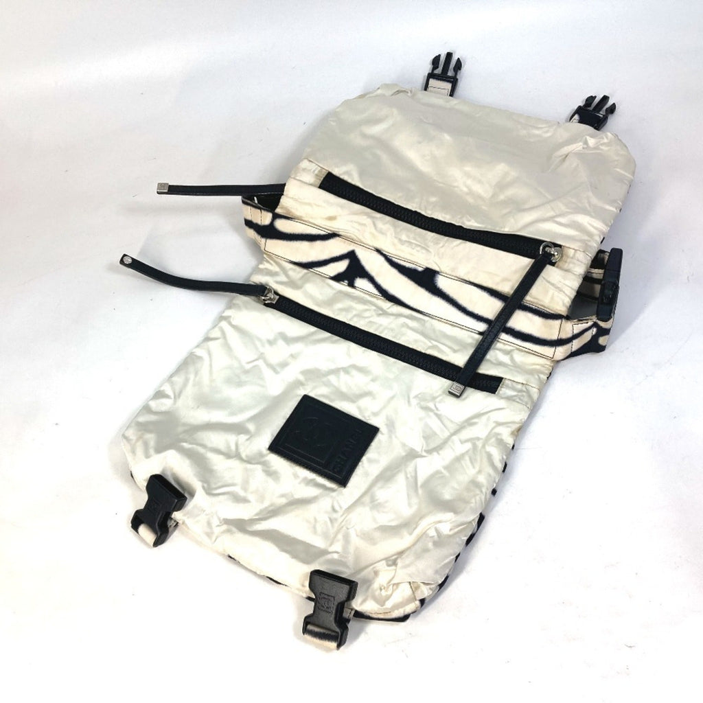 Chanel Sport Black White Nylon Messenger Bag Shoulder Bag (Pre-Owned)