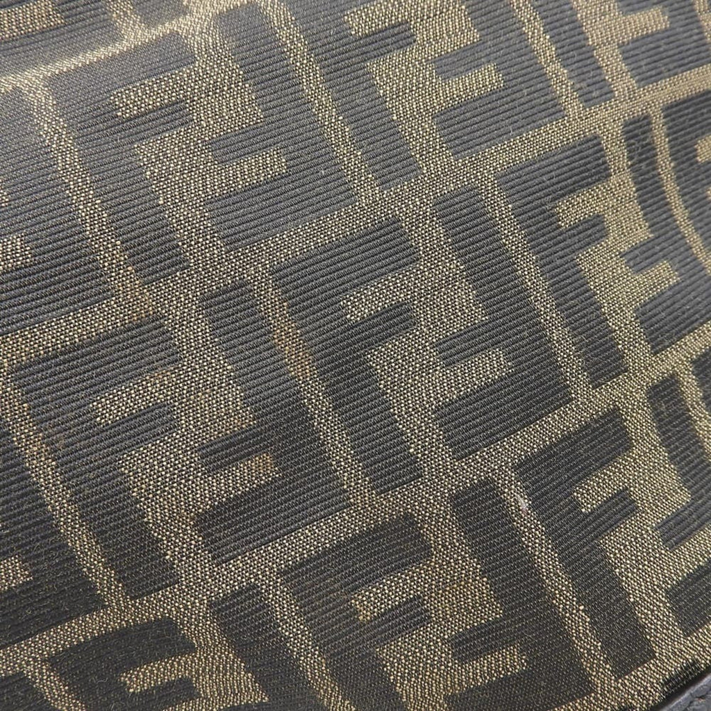 Fendi Zucca Brown Zucca Leather Shoulder Bag (Pre-Owned)