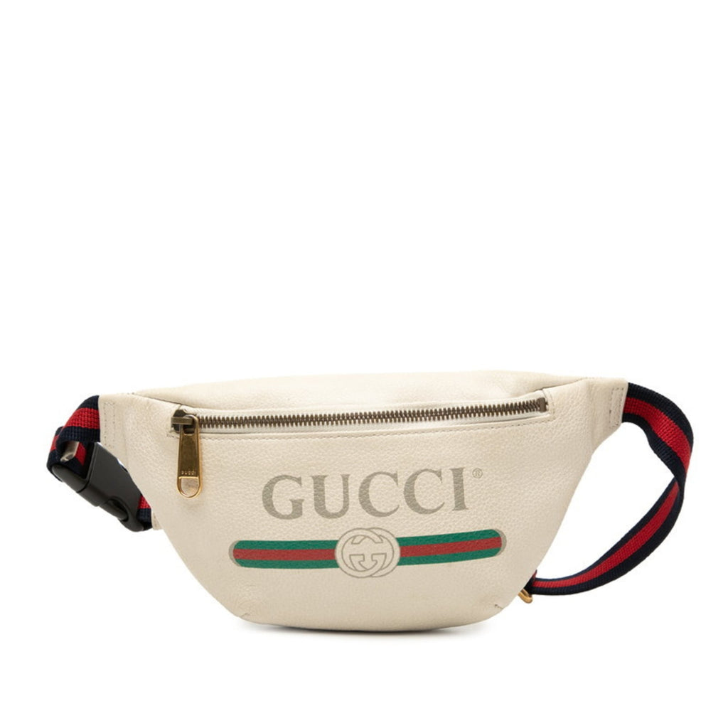 Gucci Beige Multi-Color Leather Shoulder Bag Sling Bag (Pre-Owned)