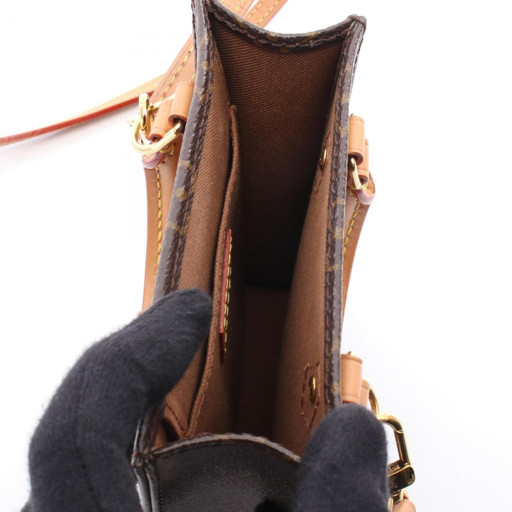 Louis Vuitton Brown Pvc Coated Canvas Leather Handbag (Pre-Owned)