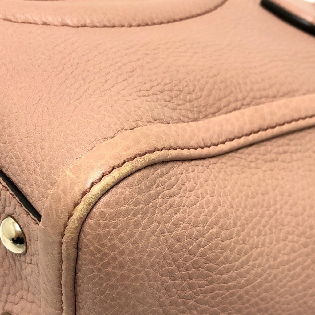 Gucci Pink Beige Leather Handbag (Pre-Owned)