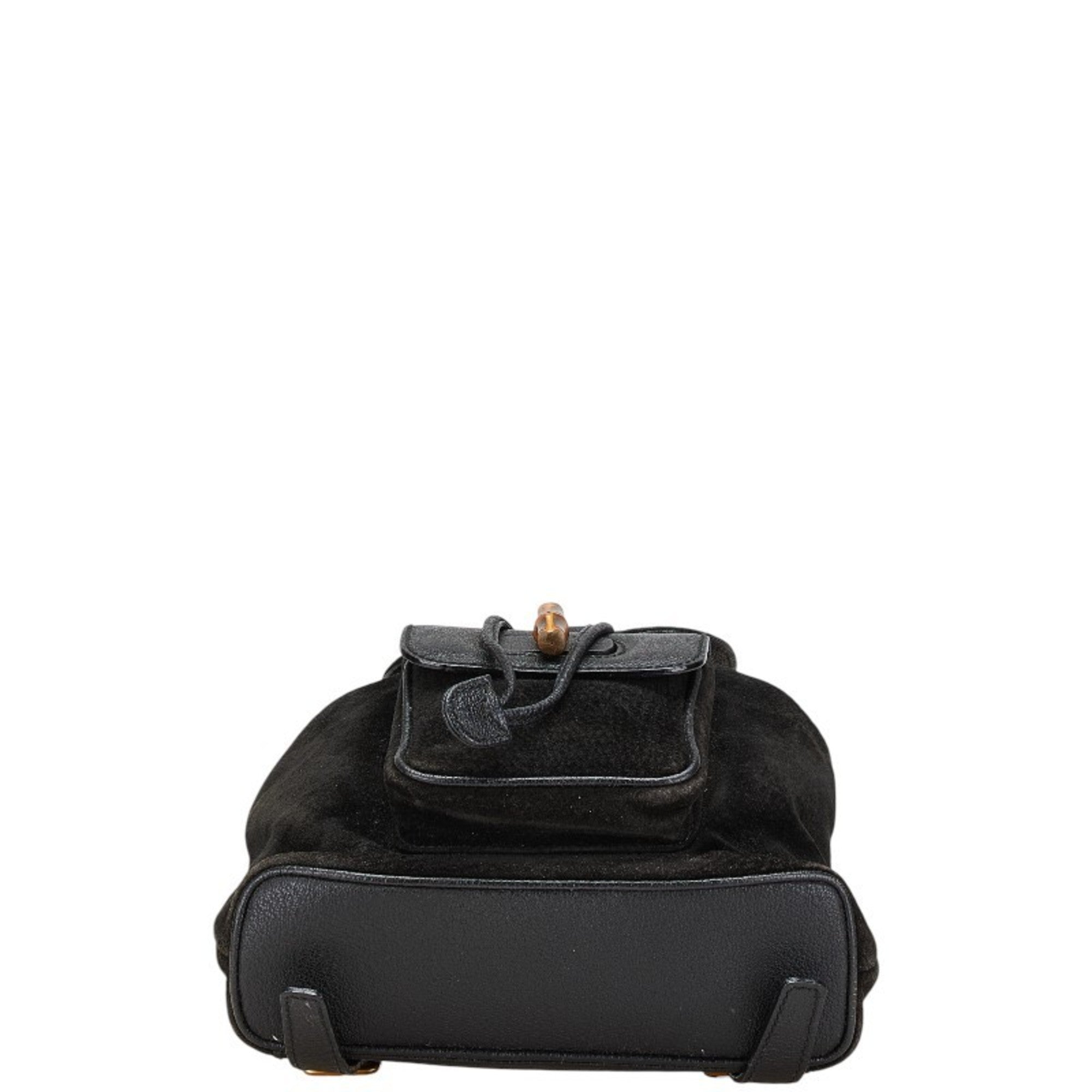 Gucci Black Leather Suede Backpack (Pre-Owned)