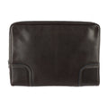 Louis Vuitton Brown Leather Clutch Bag Handbag (Pre-Owned)