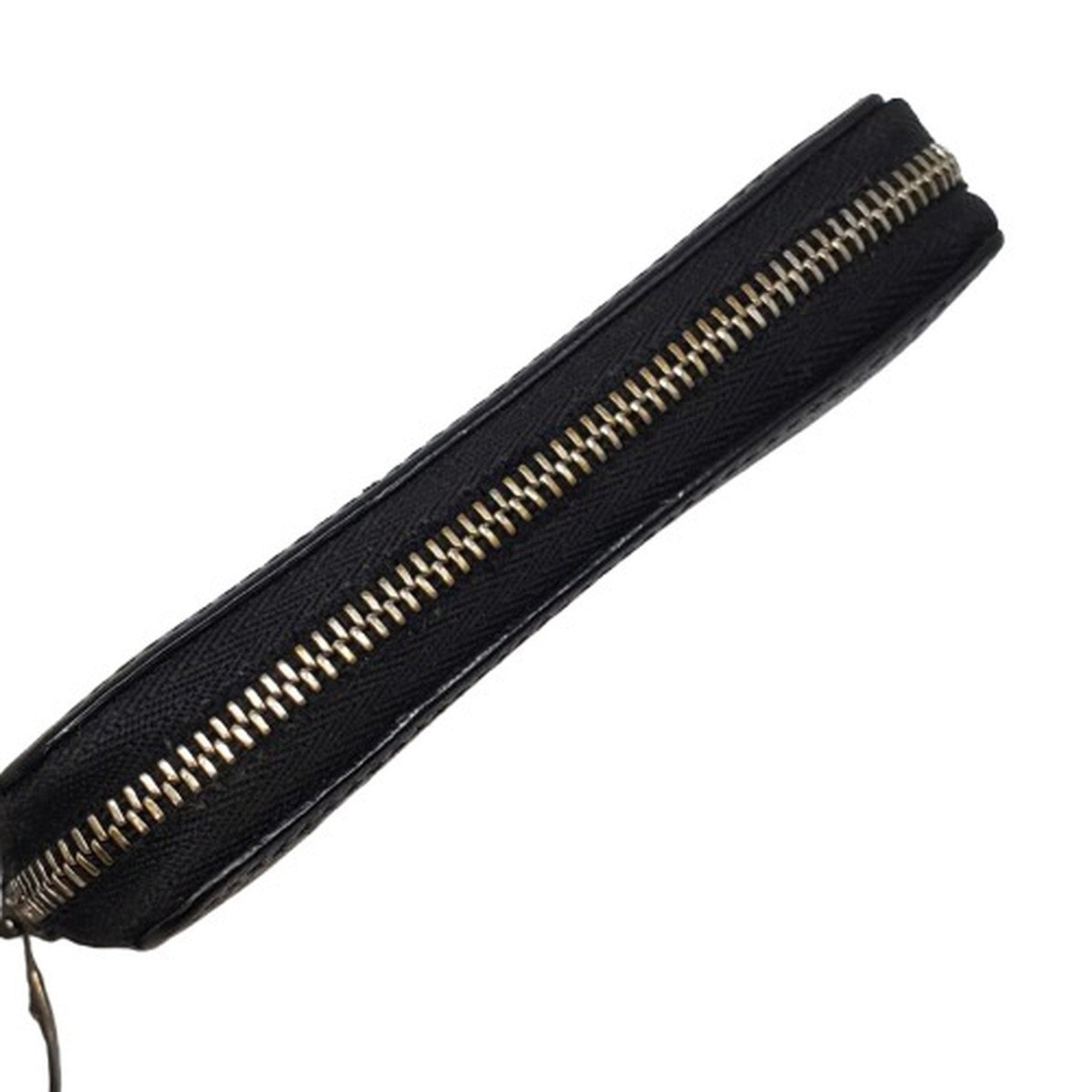 Louis Vuitton Taiga Black Taiga Leather Coin Purse/Coin Case (Pre-Owned)